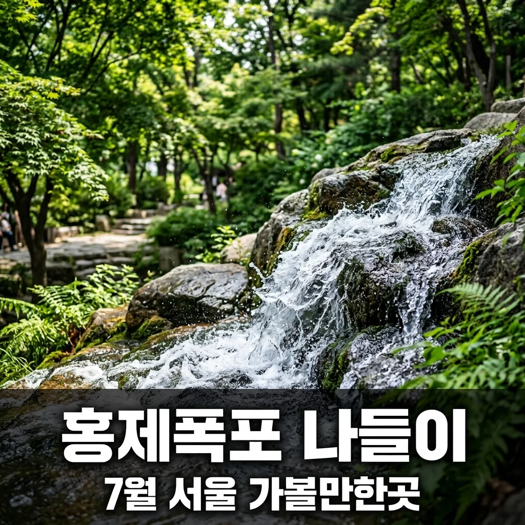 7월 서울 가볼만한곳 홍제천 홍제폭포 카페 데이트 코스