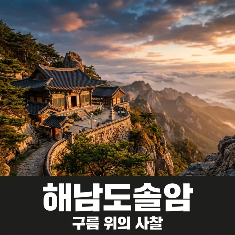 해남도솔암, 구름 위를 걷는 듯한 남도의 신비로운 절경 여행